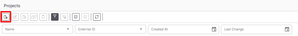 Create project button