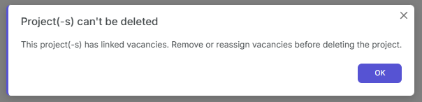 Error when deleting a project with linked vacancies